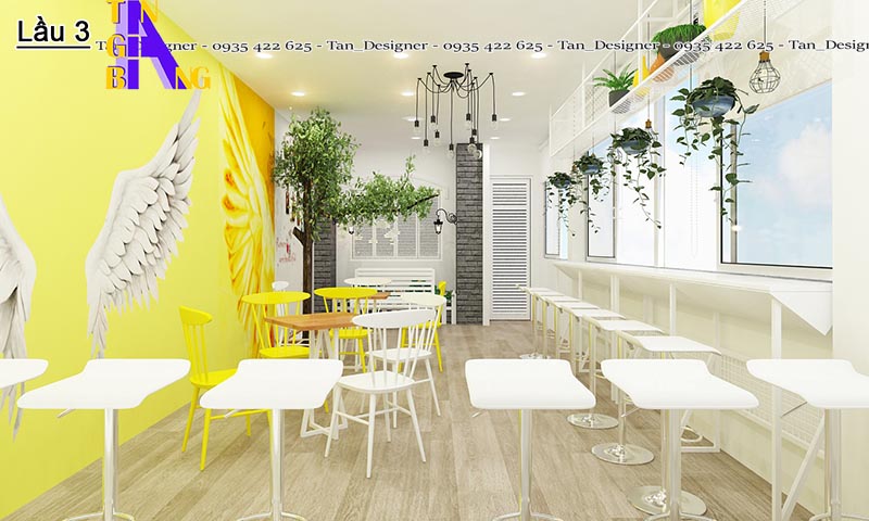 thiết kế quán trà sữa đẹp