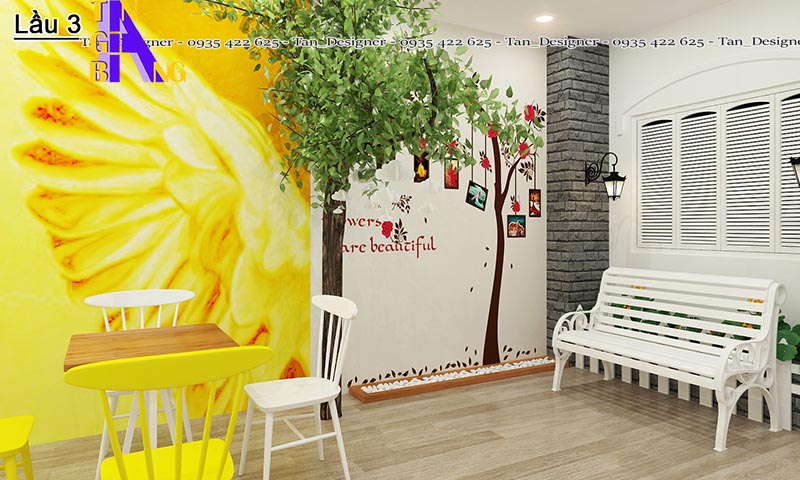 thiết kế quán trà sữa đẹp